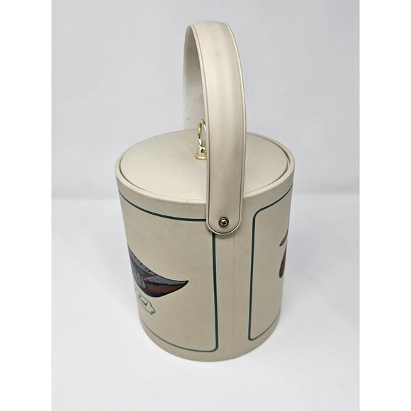 Vtg Georges Briard MCM Ice Bucket Green Winged Teal Duck Mallard Hunting Barware - Picture 5 of 10